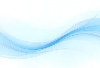 A simple abstract vector design featuring smooth blue gradient lines, curves, and waves on a clean white backdrop.