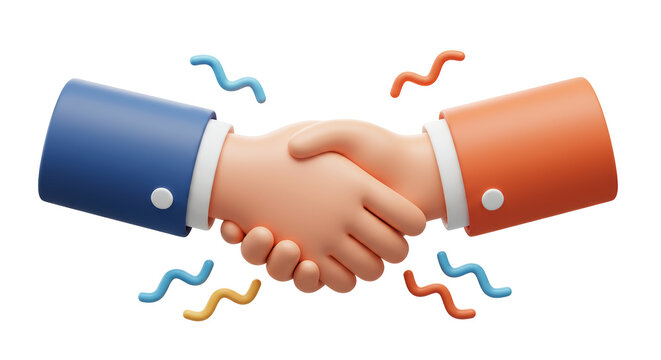 Isolated Handshake Agreement Deal Partnership Success