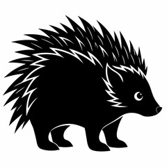 Porcupine Silhouette Vector Art