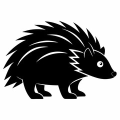 Porcupine Silhouette Vector Art