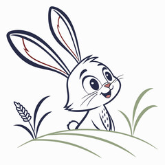 rabbit with a flower