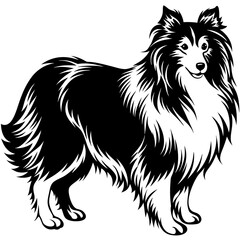 vector illustration of a dog