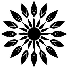 black and white abstract flower