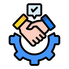 Strategic Partnership  Icon Element For Design	