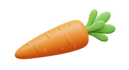 Isolated Stylized Orange Carrot