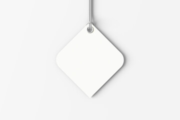 Clothes label tag blank white mockup