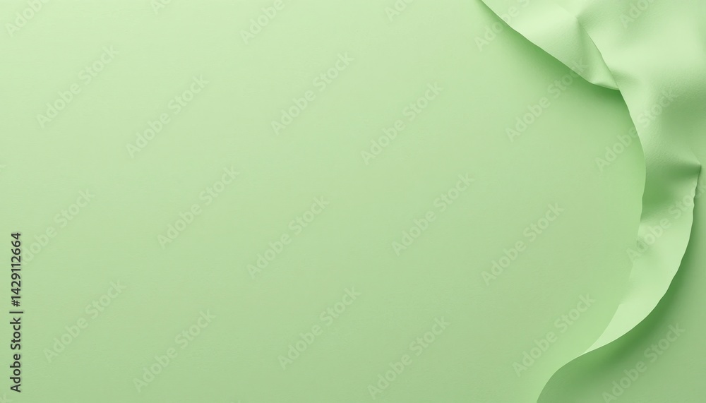 Poster creative paper texture design modern digital art minimalistic style soft green background abstract c
