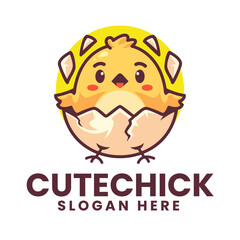 Cute Chick Egg Baby Cartoon Logo copy