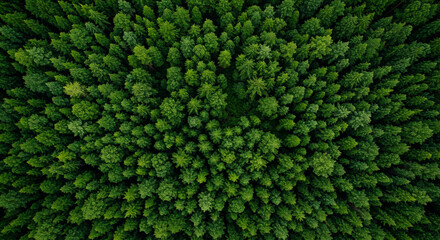 Lush Green Forest from Above