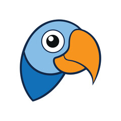 blue bird with a smile