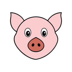 cartoon pig with a smile