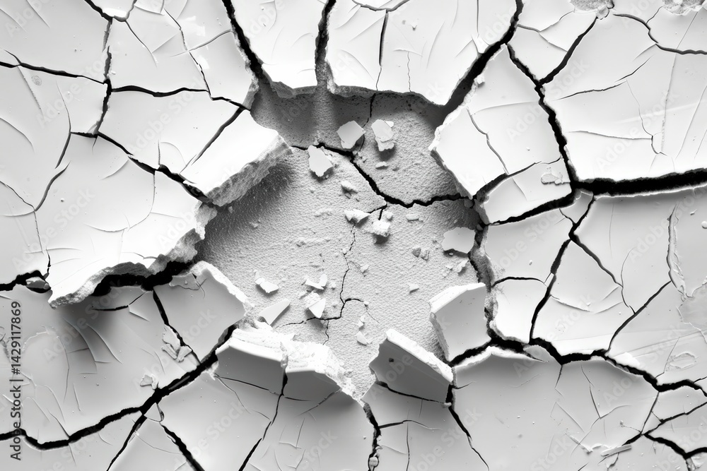 Poster cracked surface with intricate patterns and textures.
