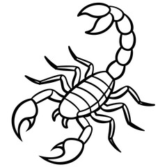 Simple Scorpion Outline Design