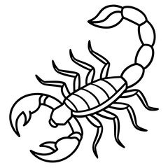 Simple Scorpion Outline Design