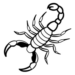 Simple Scorpion Outline Design