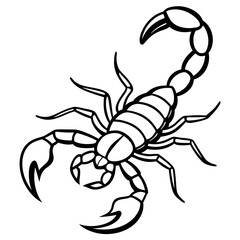 Simple Scorpion Outline Design