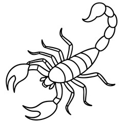 Simple Scorpion Outline Design
