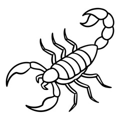 Simple Scorpion Outline Design