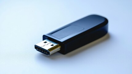 A USB flash drive with its cap removed.