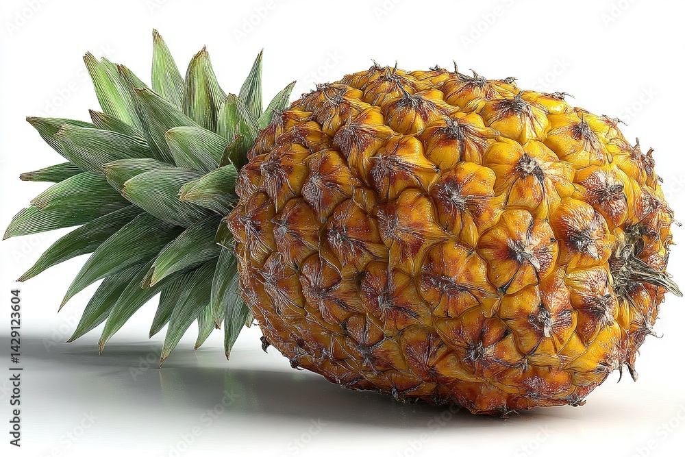 Poster fresh pineapple ready for consumption in a bright and inviting setting