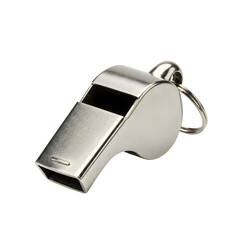 Metal Whistle Isolated on Transparent Background – Stainless Steel Sports and Referee Whistle