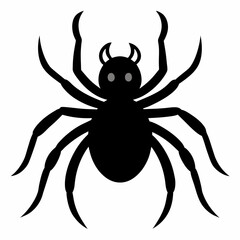 Simple Spider Silhouette Illustration