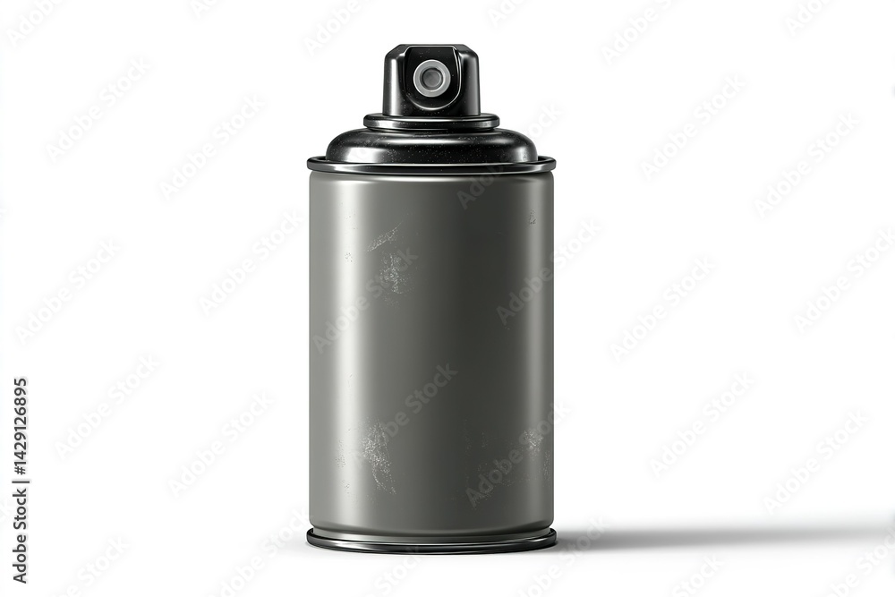 Poster spray can resting on a clean surface showcases simple design and potential for creativity in urban a