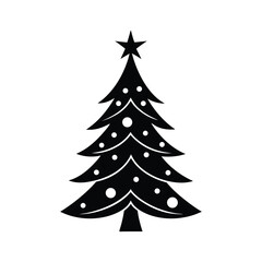 Fototapeta premium Silhouette art illustration of a Christmas tree.eps