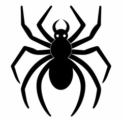 Simple Spider Silhouette Illustration
