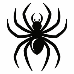 Simple Spider Silhouette Illustration