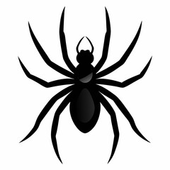 Simple Spider Silhouette Illustration