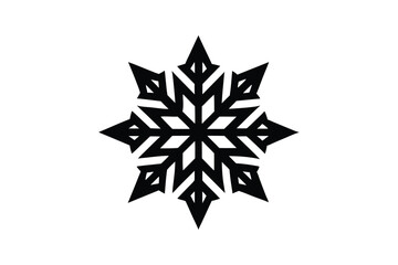 Fototapeta premium Silhouette art illustration of snowflake pattern.eps