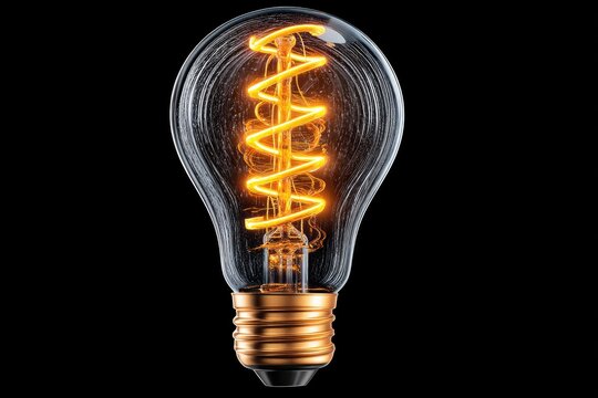 Illuminated vintage style light bulb