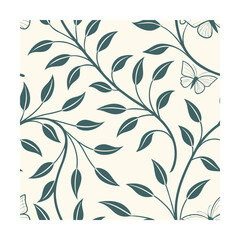 Soft Curved Lines Abstract Repeat Pattern, Golden banana leaf line arts, Hand drawn outline design for fabric, print, cover, banner and invitation, Vector illustration