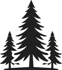 Fototapeta premium Pine Tree flat vector 
