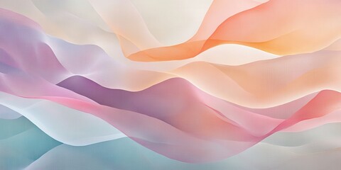 Shimmer light folds, a pastel haze, background hinted