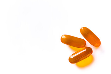 Dietary supplement containing omega 3 fish oil capsules