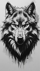wolf head vector