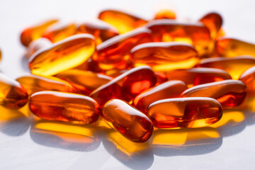 Dietary supplement containing omega 3 fish oil capsules