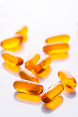 Dietary supplement containing omega 3 fish oil capsules