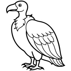 Elegant Condor Outline Vector Design