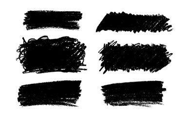 Banner Label  Scribble Crayon Chalk Drawing Vector