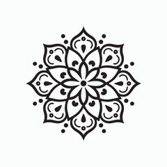 Abstract Mandala Round Doily Design
