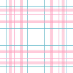 Check plaid pattern in pink. Seamless light pastel houndstooth tartan for dress, jacket, coat, scarf, other modern spring summer autumn winter fashion fabric design.	