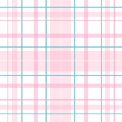 Check plaid pattern in pink. Seamless light pastel houndstooth tartan for dress, jacket, coat, scarf, other modern spring summer autumn winter fashion fabric design.	