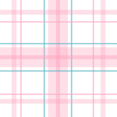 Check plaid pattern in pink. Seamless light pastel houndstooth tartan for dress, jacket, coat, scarf, other modern spring summer autumn winter fashion fabric design.	