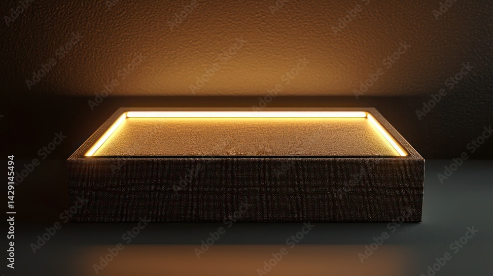 Poster box with a built-in led light for showcasing products
