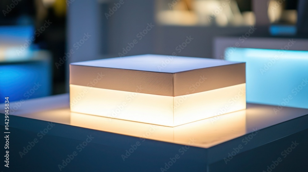 Poster box with a built-in led light for showcasing products