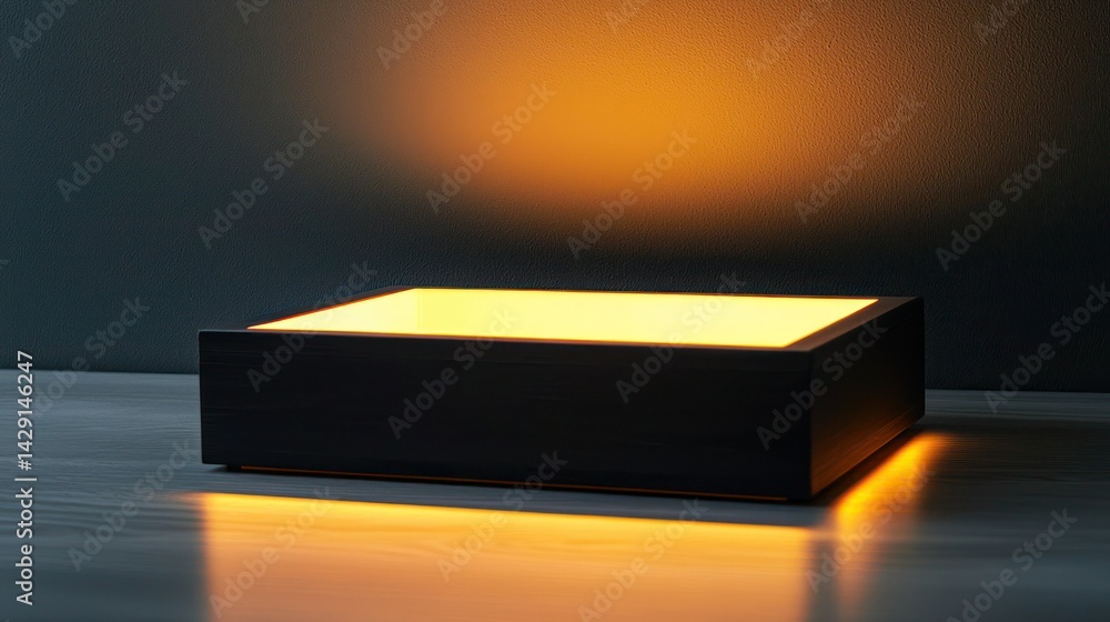 Poster box with a built-in led light for showcasing products