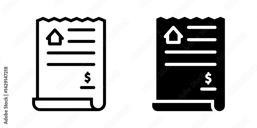 Aufkleber invoice icon set. for mobile concept and web design on white background